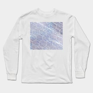 Botanico Porpora - purple marble hexagons Long Sleeve T-Shirt